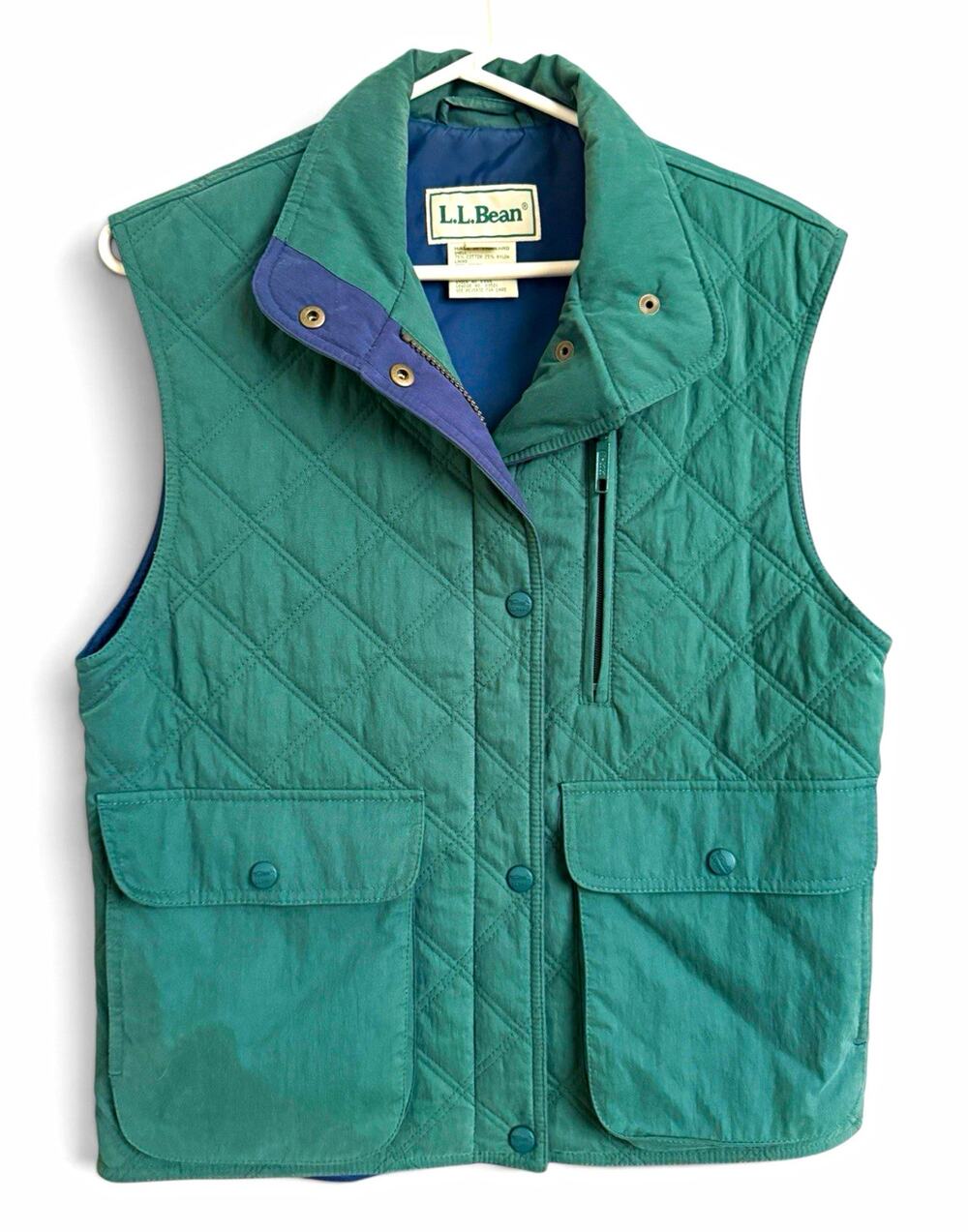 Vintage LL Bean Vest Womens Small Green Quilted Thinsulate Utility Gorpcore S